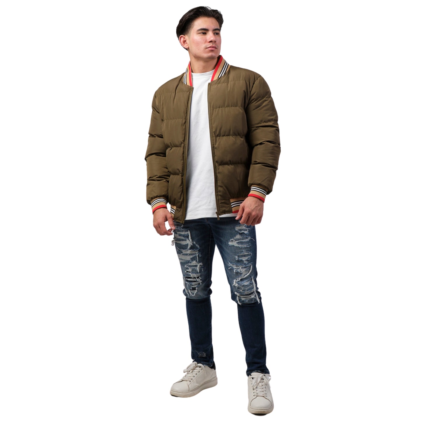 Chamarra para Hombre marca Moderno MJPF-2210 ARMY GREEN