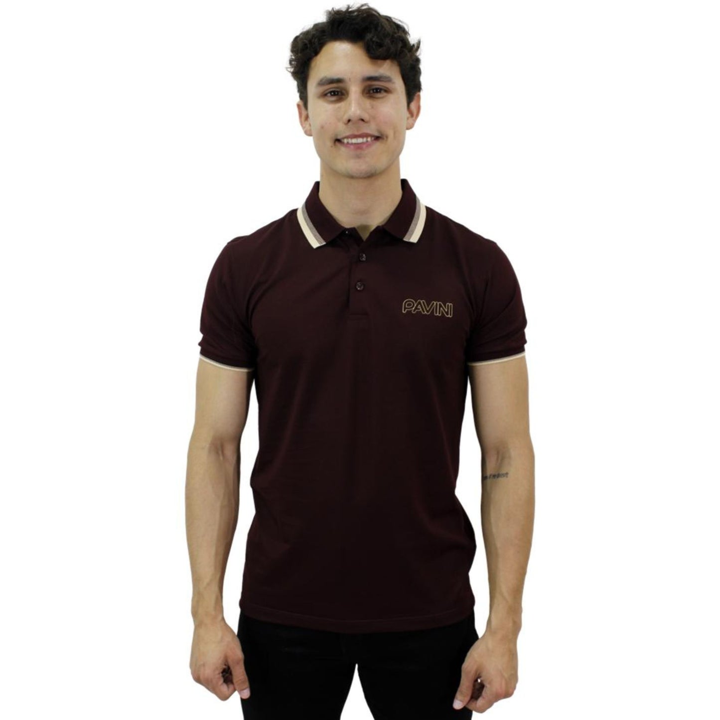 Playera para Hombre Marca PAVINI PT-1030- Burg