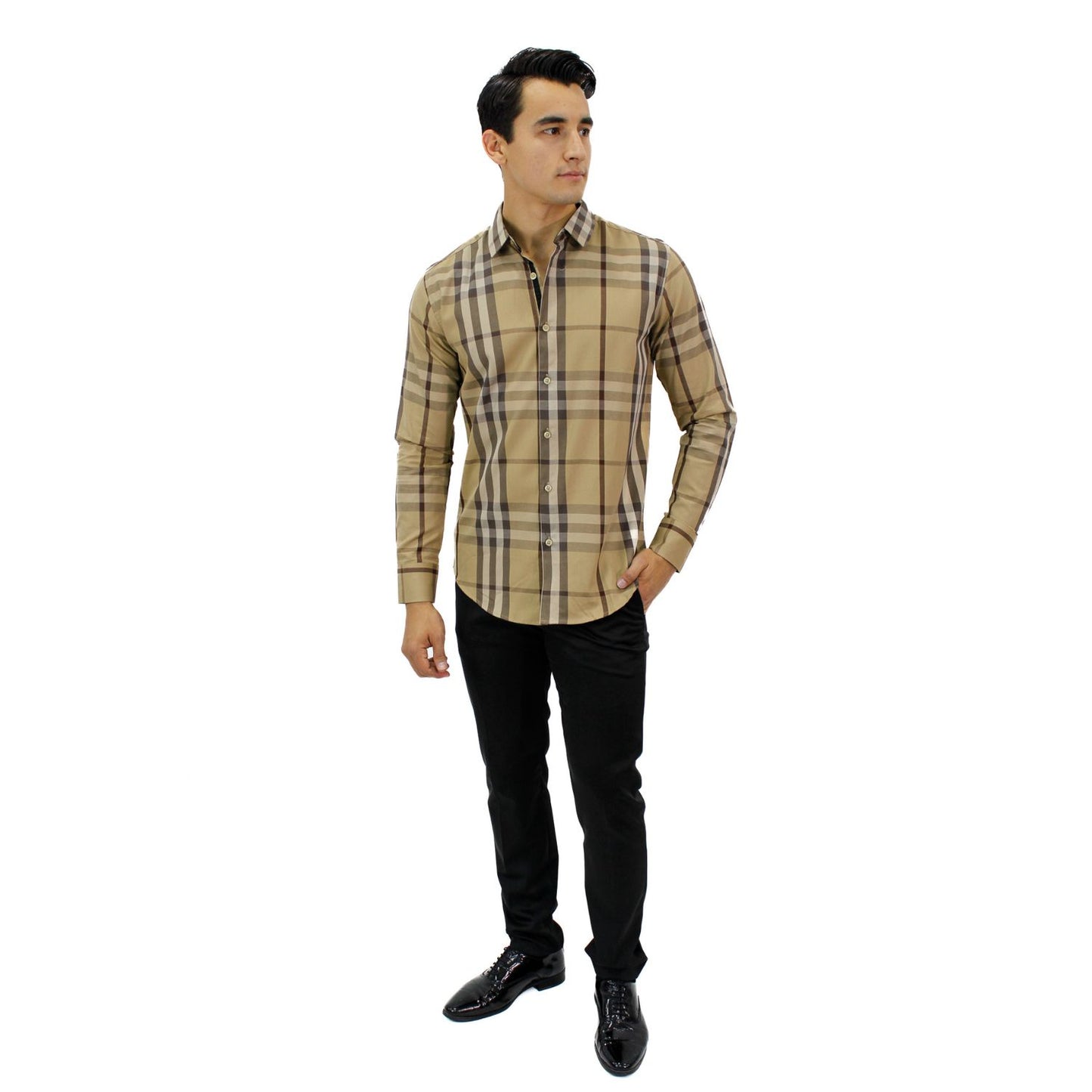 Camisa para Hombre marca RAVALLI MSH-680-50 BEIGE