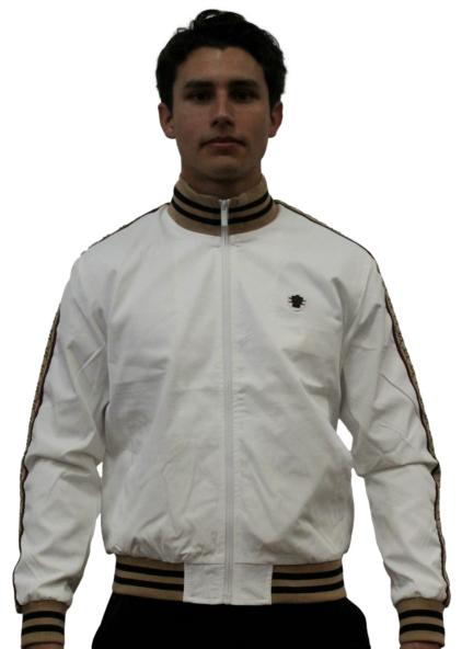 Chamarra Para Hombre Marca Moderno MJJT-6004 Off White