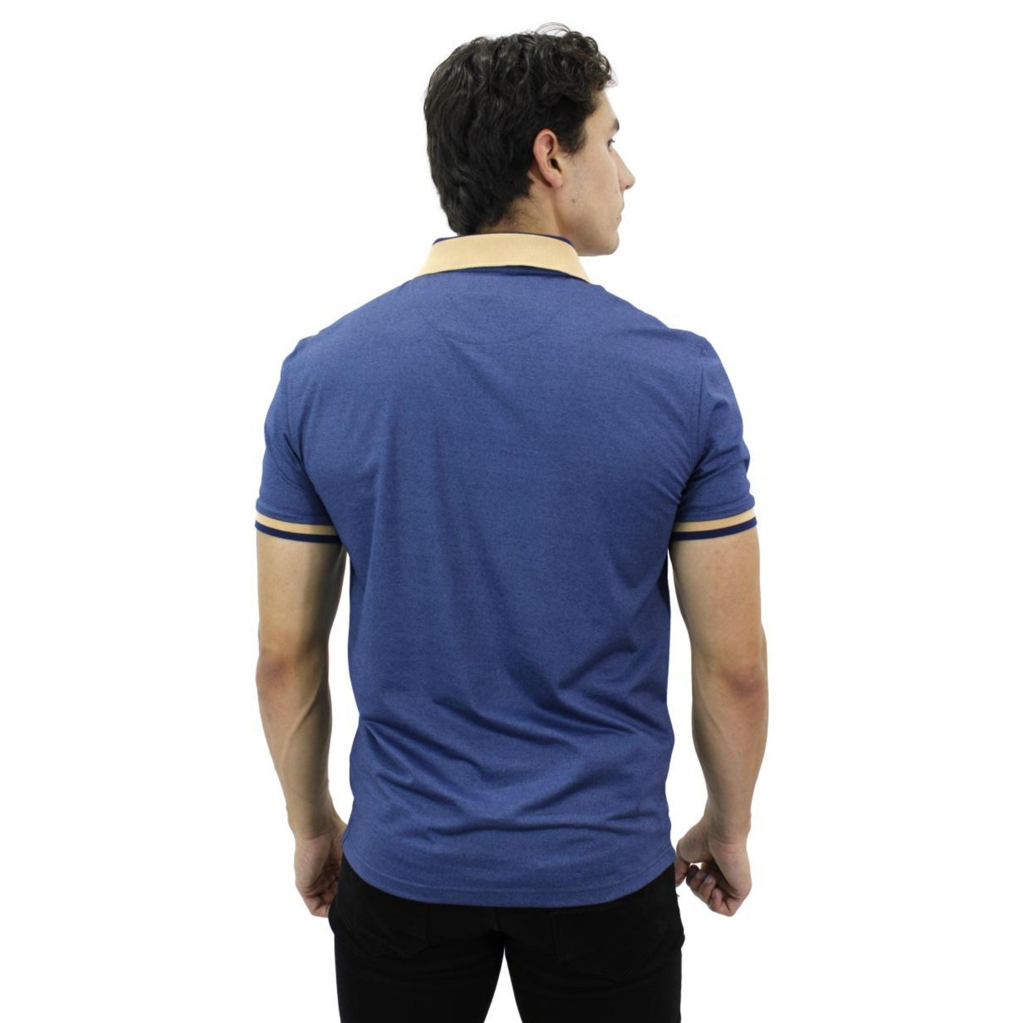 Playera Polo Para Caballero Marca Huggo Valentino HV-47-Navy