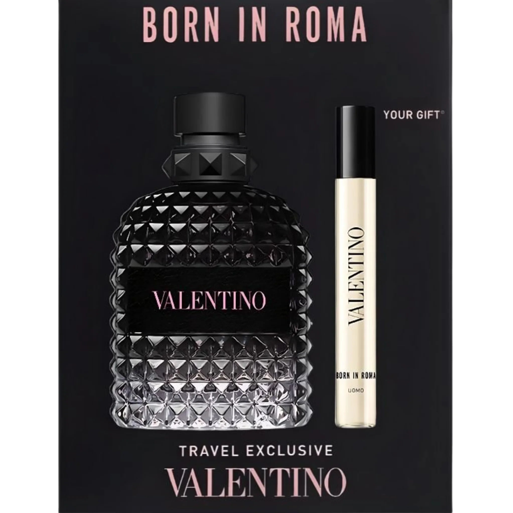 Set de 2 Pzs Para Caballero Valentino Born In Roma Travel Exclusive 100ml EDT