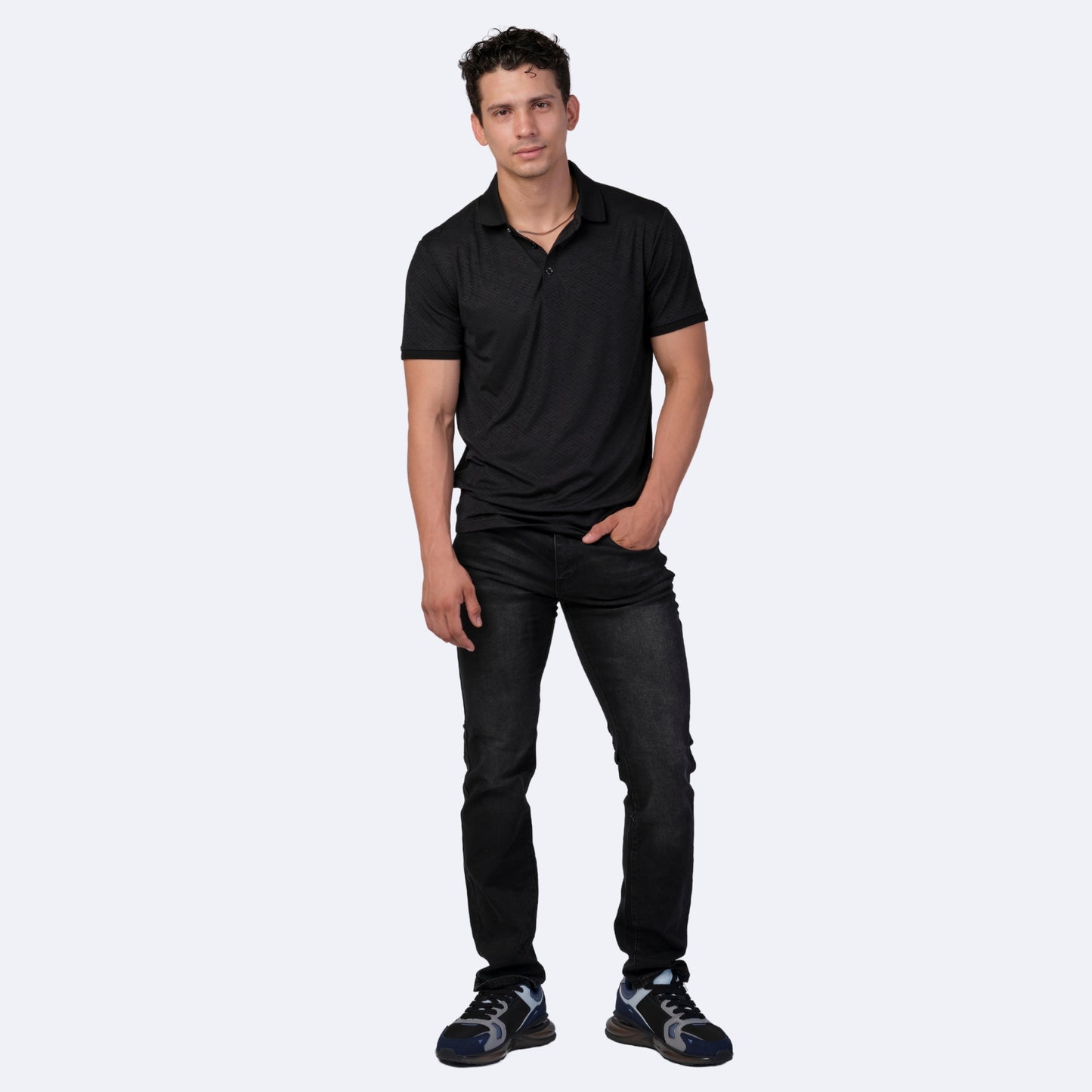 Playera Para Hombre Marca Huggo Valentino HV-63-Black