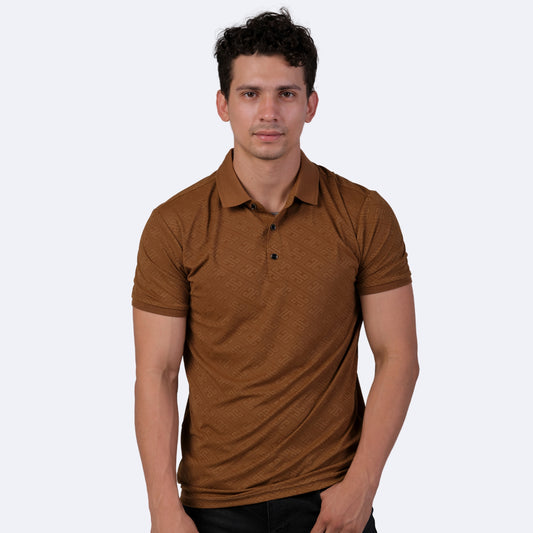 Playera Para Hombre Marca Huggo Valentino HV-63-kakhi