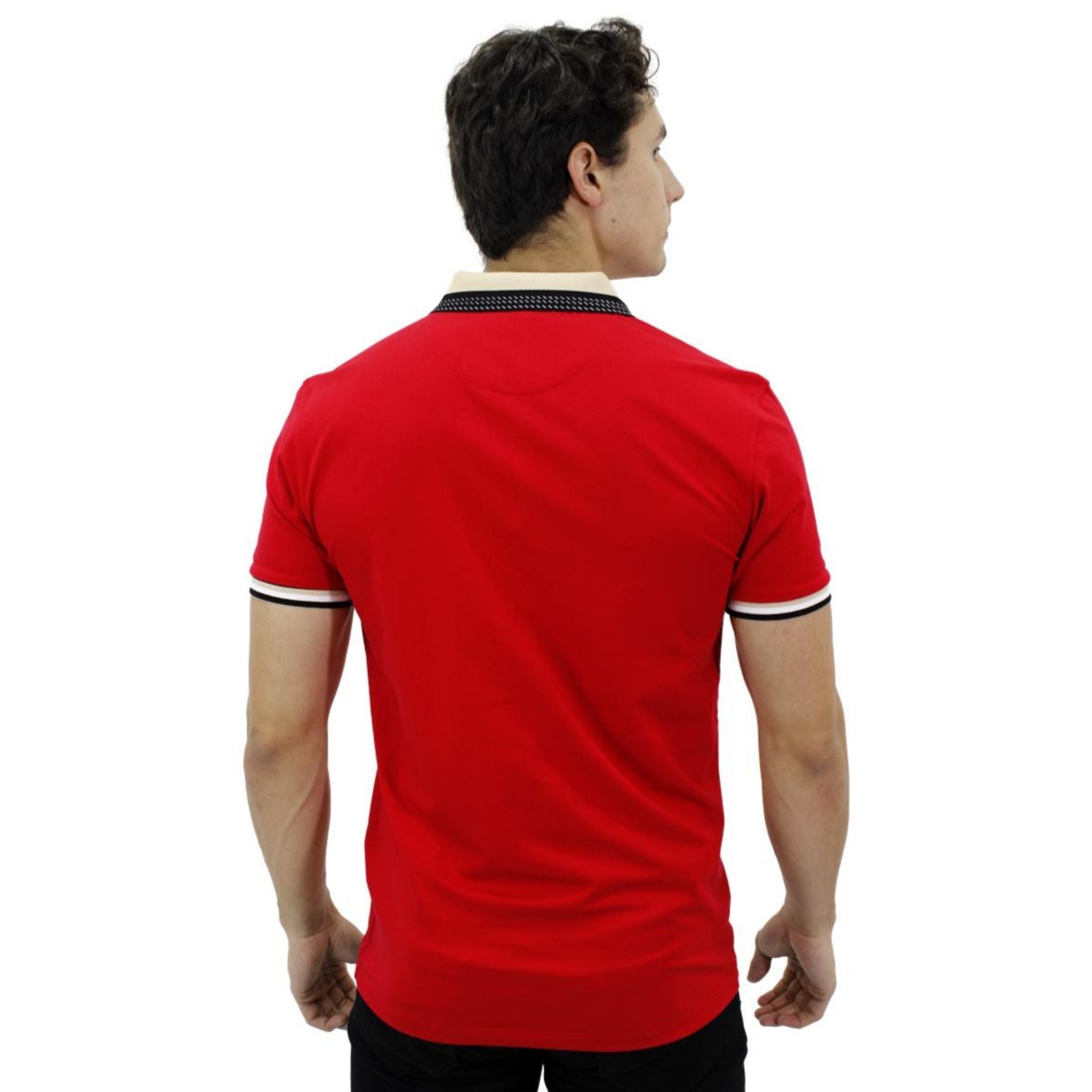 Playera Polo Para Caballero Marca Huggo Valentino HV-46-Red