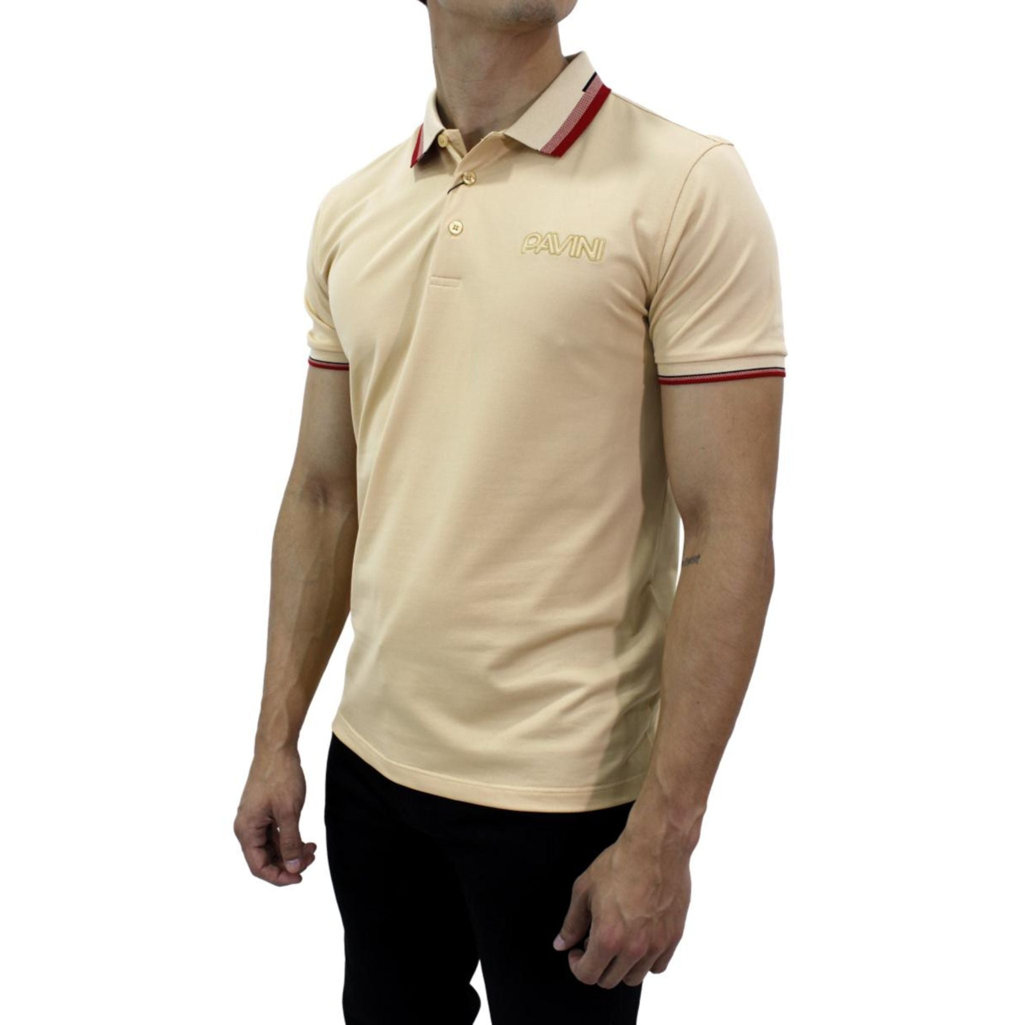 Playera para Hombre Marca PAVINI PT-1030- Beige