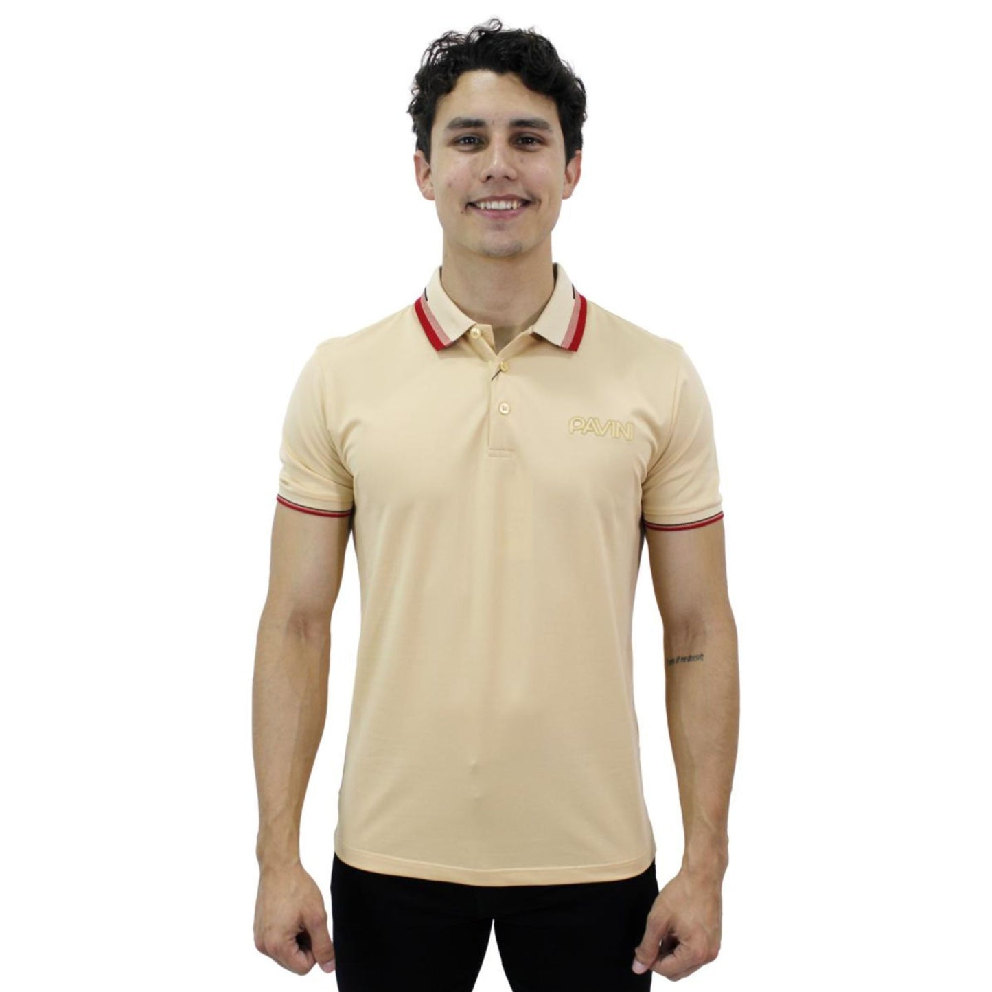 Playera para Hombre Marca PAVINI PT-1030- Beige