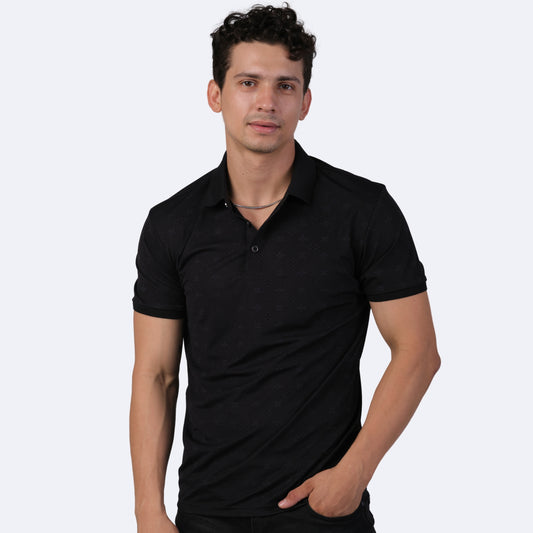 Playera Para Hombre Marca Huggo Valentino HV-64 - Black