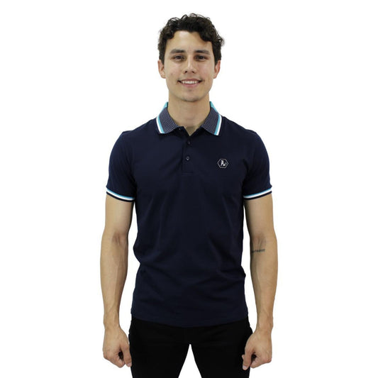 Playera Polo Para Caballero Marca Huggo Valentino HV-46-Navy