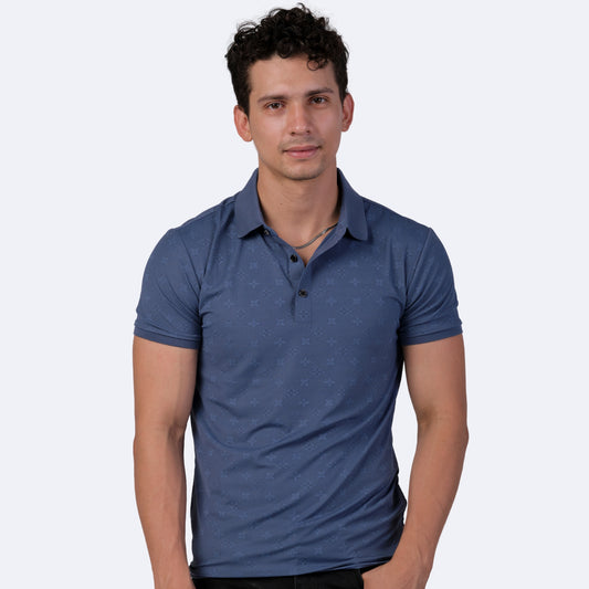 Playera Para Hombre Marca Huggo Valentino HV-64 - Blue