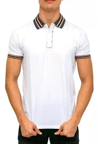 Playera Para Hombre Marca Pavini PT-995 White