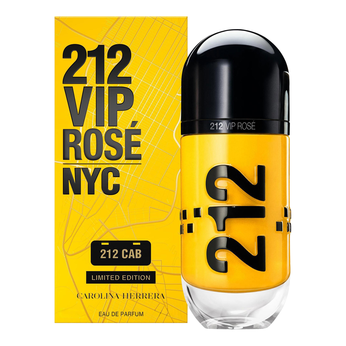 Perfume Carolina Herrer 212 VIP Rosé CAB YELLOW Limited Edition de 80 ml EDP