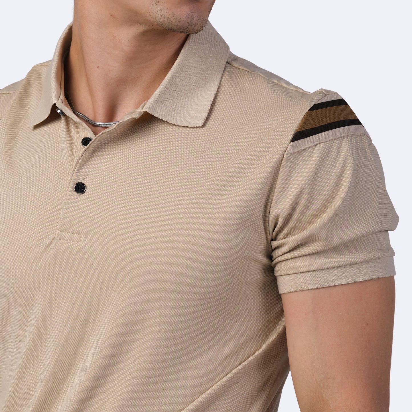 Playera Para Hombre Marca Huggo Valentino HV-67 Khaki