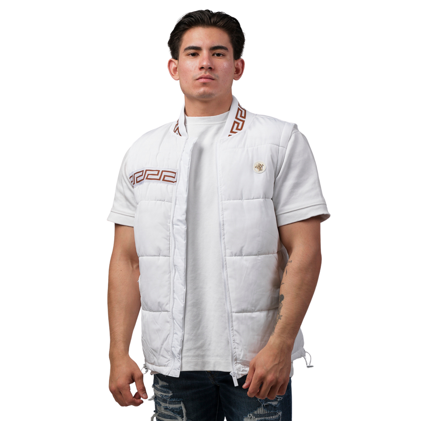 Chaleco Para Hombre Marca Moderno MJVT-2202 White