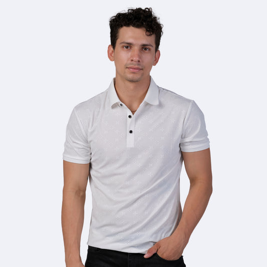 Playera Para Hombre Marca Huggo Valentino HV-64 - White