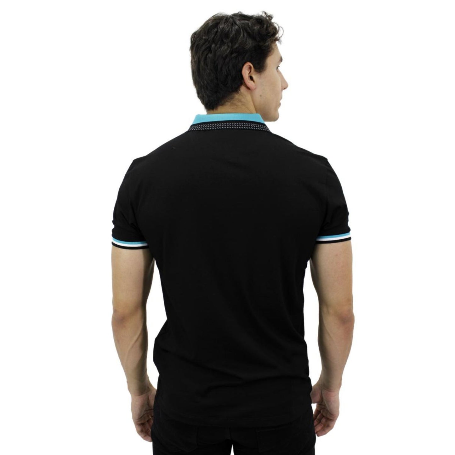 Playera Polo Para Caballero Marca Huggo Valentino HV-46-Black