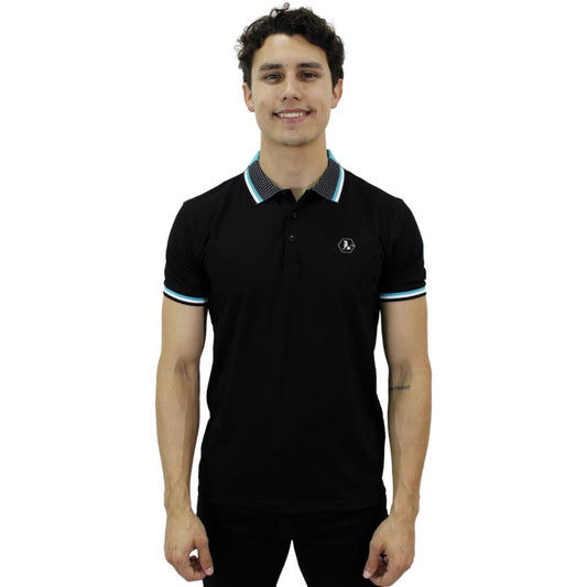 Playera Polo Para Caballero Marca Huggo Valentino HV-46-Black