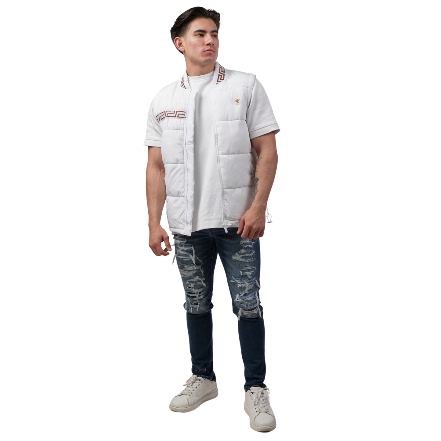 Chaleco Para Hombre Marca Moderno MJVT-2202 White