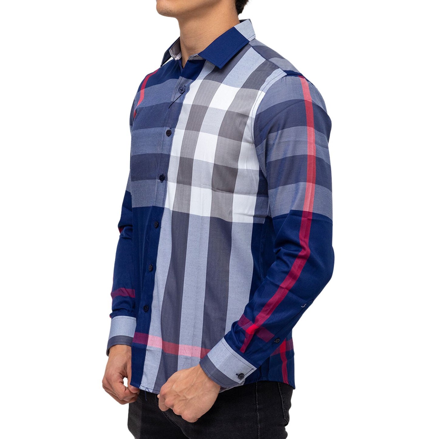 Camisa para Hombre marca Benziny LS5052-NAVY