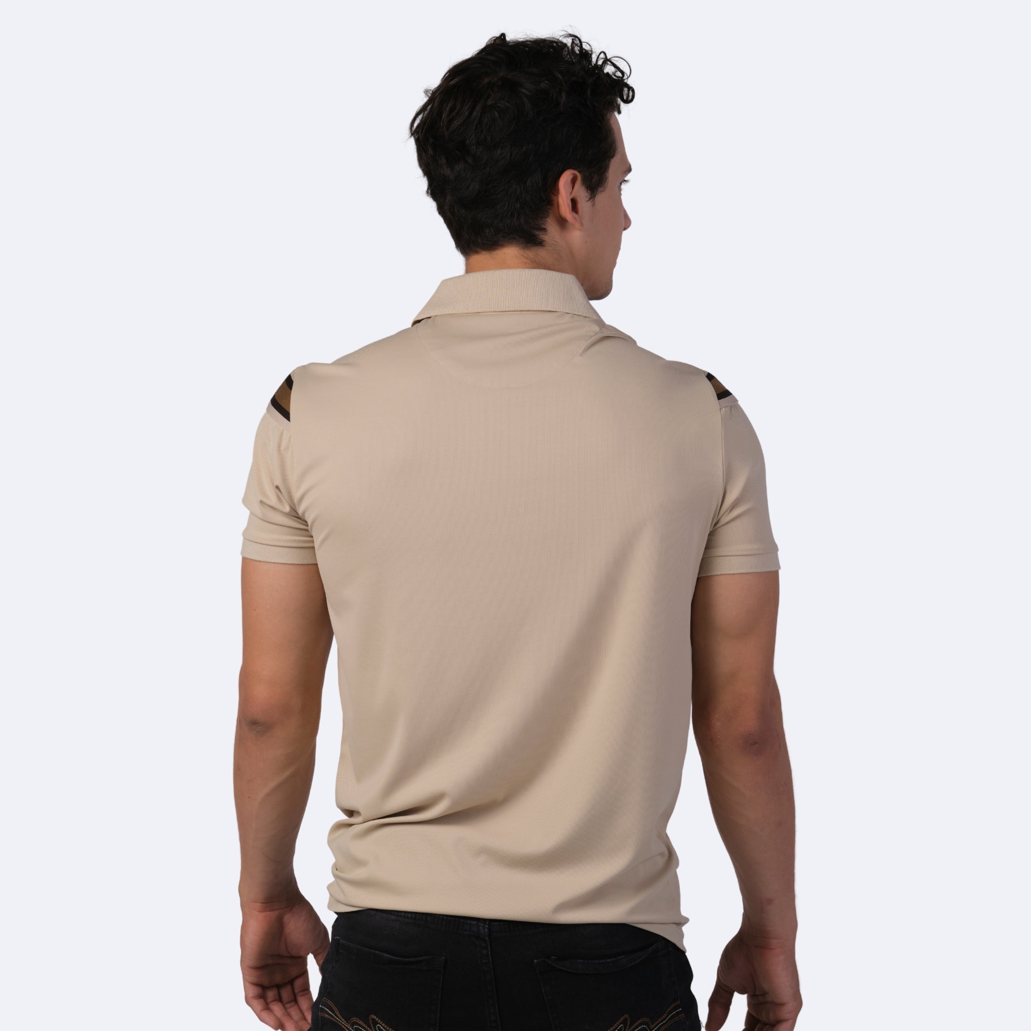 Playera Para Hombre Marca Huggo Valentino HV-67 Khaki