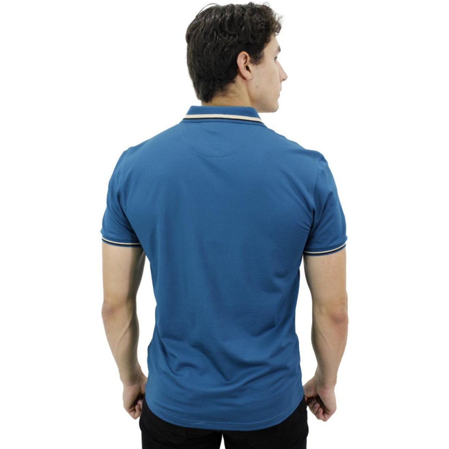 Playera Polo Para Caballero Marca Huggo Valentino HV-45-Teal