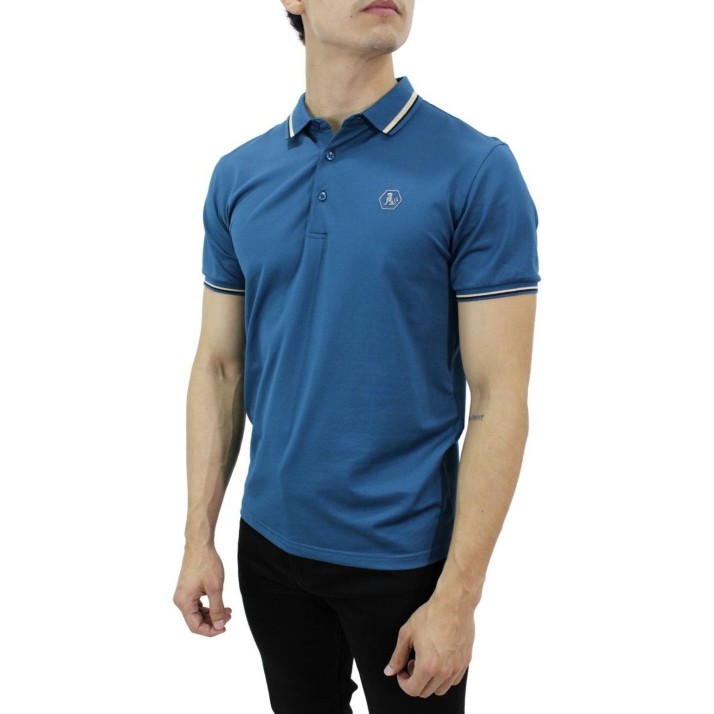 Playera Polo Para Caballero Marca Huggo Valentino HV-45-Teal