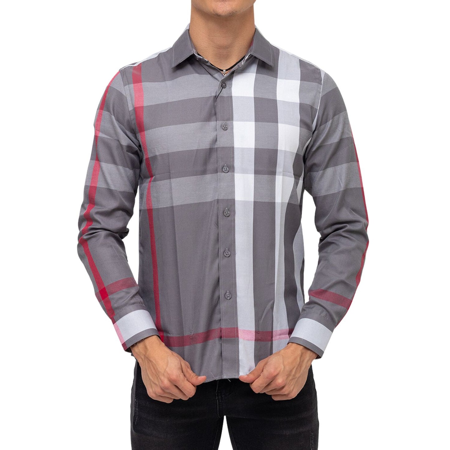 Camisa para Hombre marca Benziny LS5052-GREY