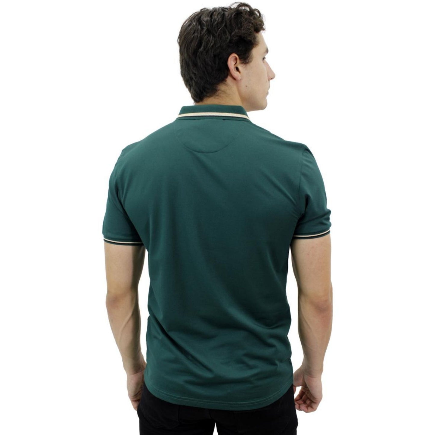 Playera Polo Para Caballero Marca Huggo Valentino HV-45 Green