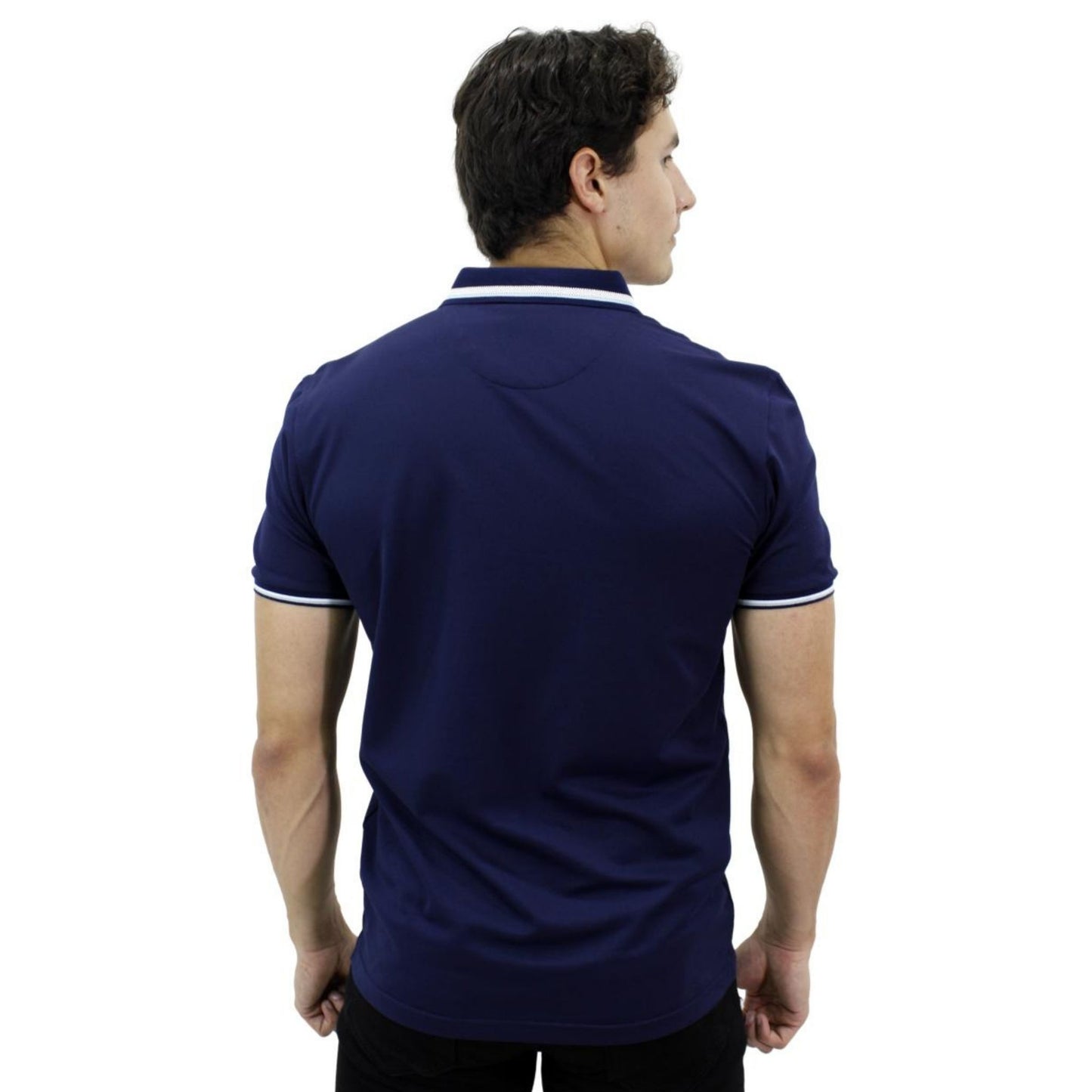 Playera Polo Para Caballero Marca Huggo Valentino HV-45-Navy