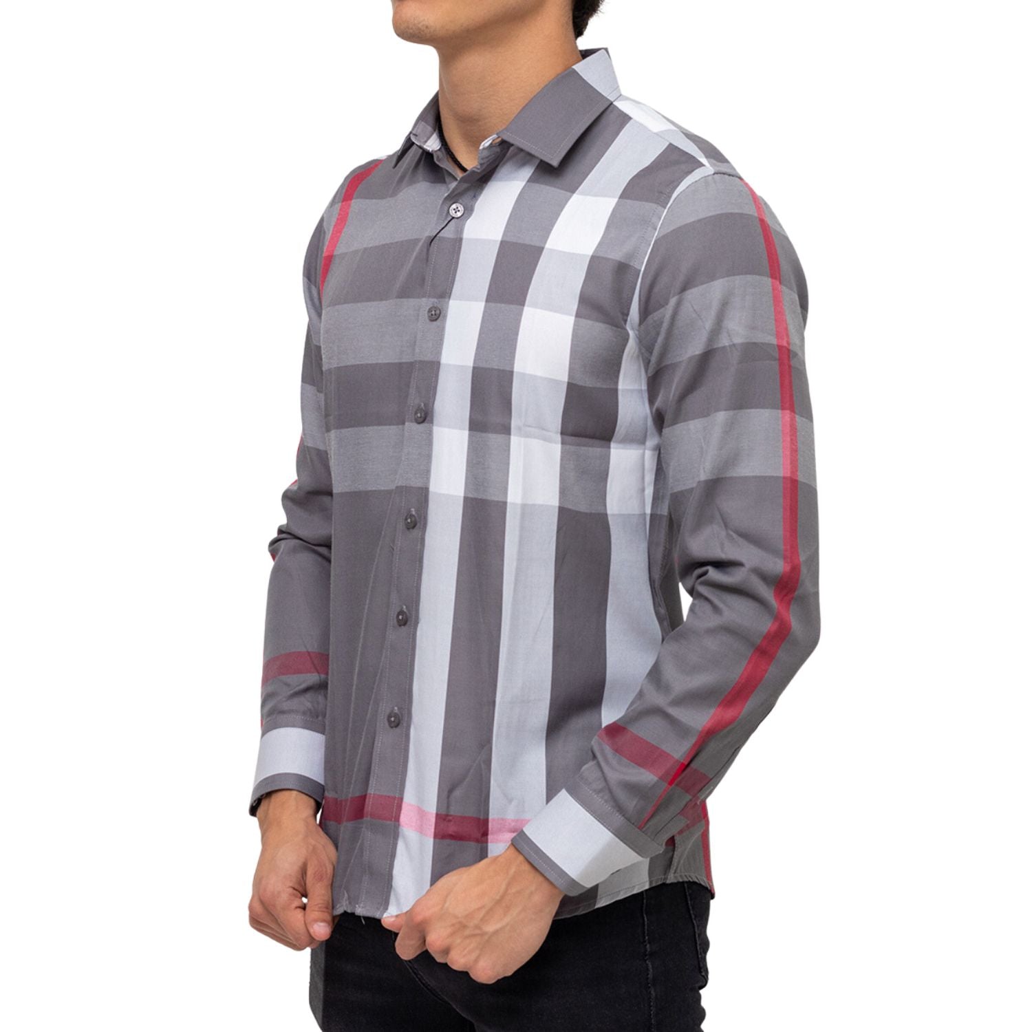 Camisa para Hombre marca Benziny LS5052-GREY