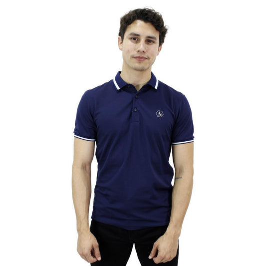 Playera Polo Para Caballero Marca Huggo Valentino HV-45-Navy