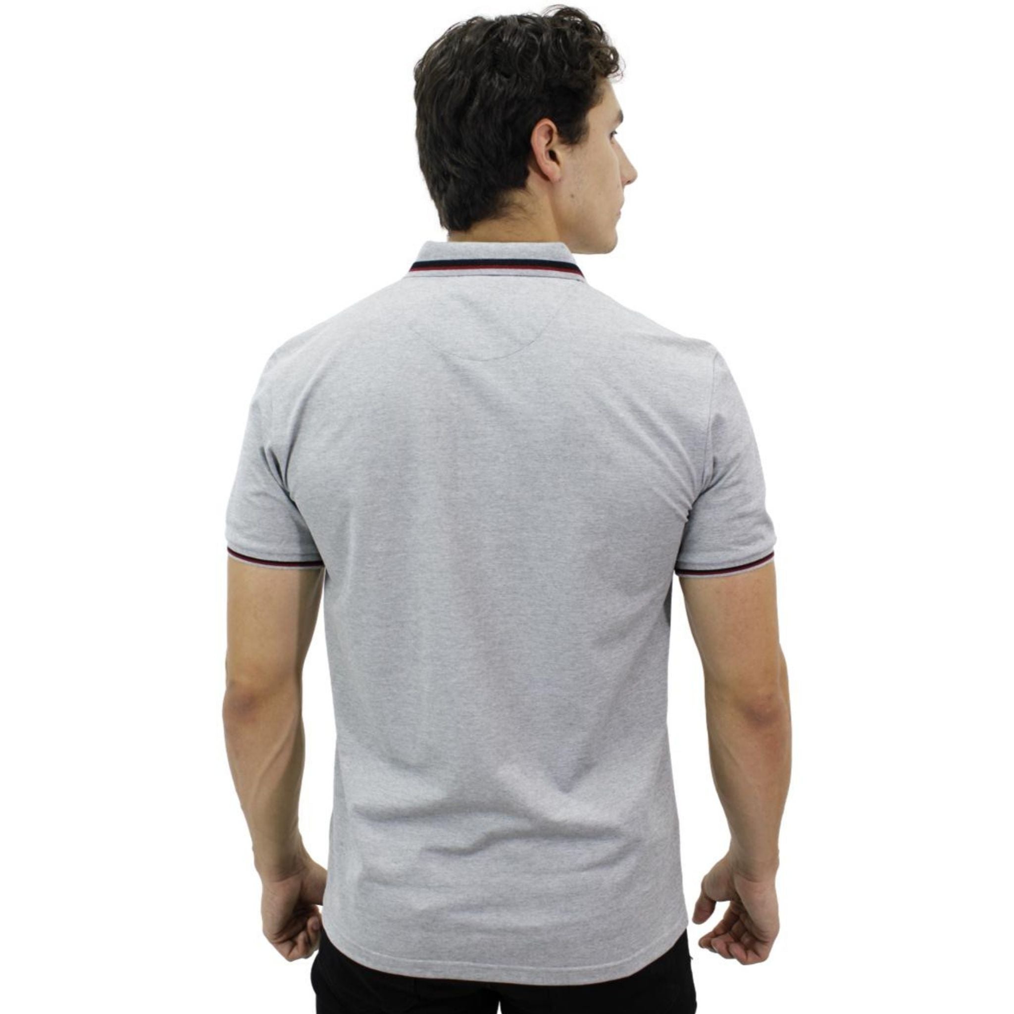 Playera Polo Para Caballero Marca Huggo Valentino HV-45-Grey