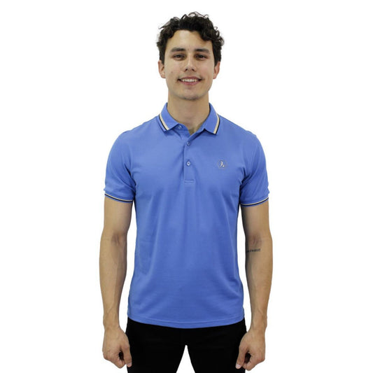 Playera Polo Para Caballero Marca Huggo Valentino HV-45-Blue