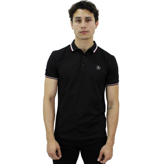 Playera Polo Para Caballero Marca Huggo Valentino HV-45-Black