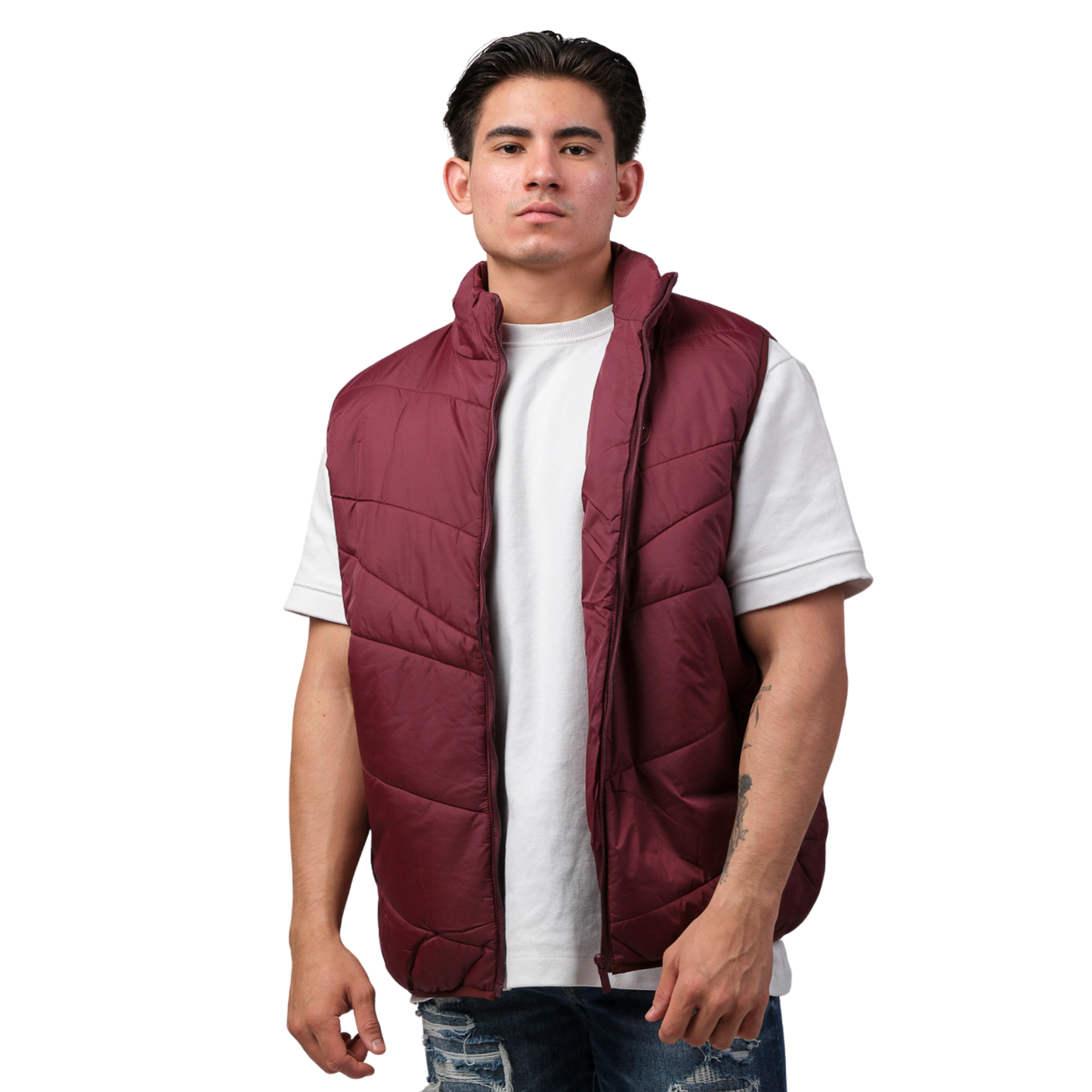 Chaleco Para Hombre Marca Moderno MJVT-7005 Burgundy