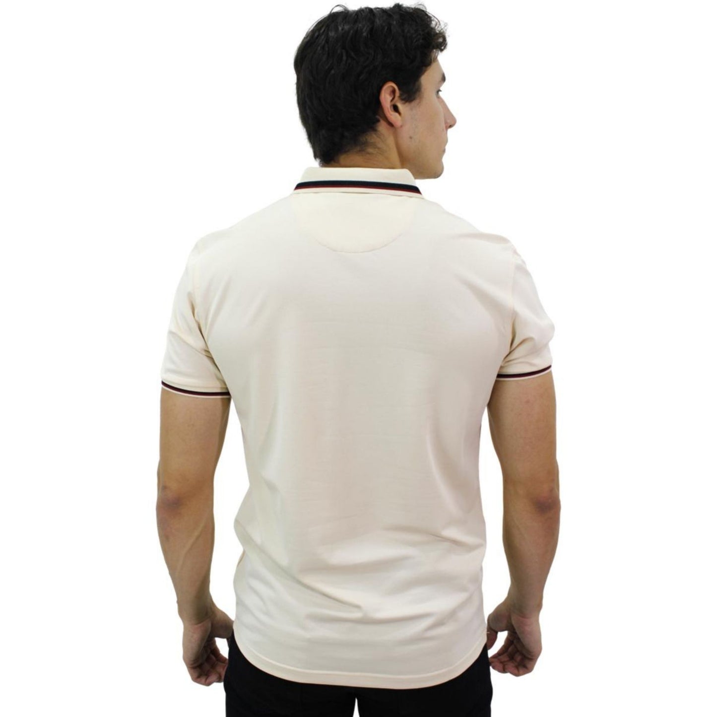 Playera Polo Para Caballero Marca Huggo Valentino HV-45-Beige