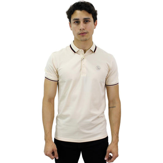 Playera Polo Para Caballero Marca Huggo Valentino HV-45-Beige