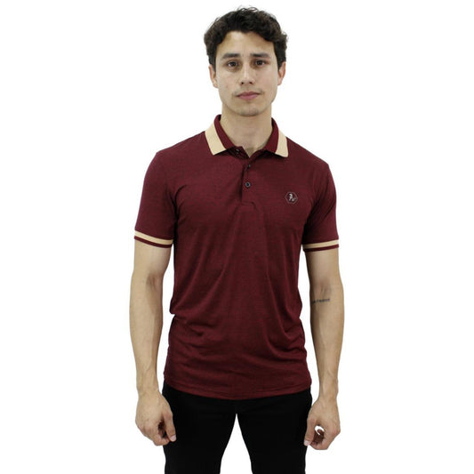 Playera Polo Para Caballero Marca Huggo Valentino HV-47-Burgundy