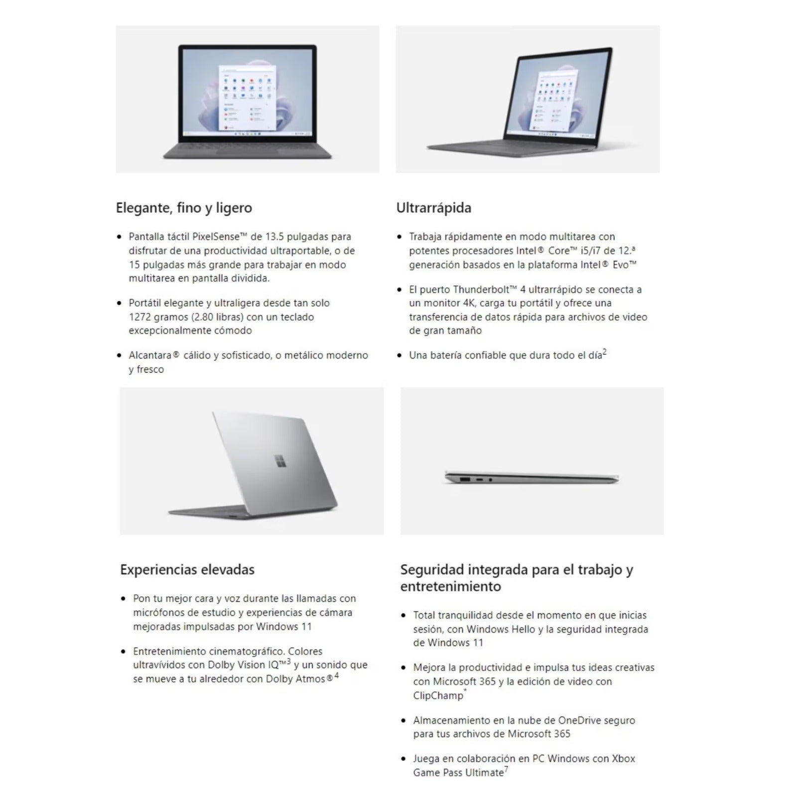 Microsoft Surface Laptop 5 15 Pulgadas 16gb Ram 256gb Ssd Ts