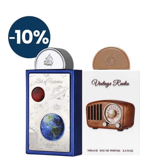 Duo lattafa Vintage radio y Art of universe 100ml EDP