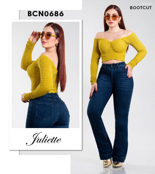 Pantalon Para Mujer Marca Kosch JULIETTE Jeans Mezclilla BCN0686 Azul