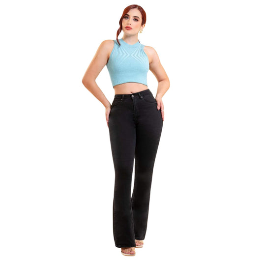 Pantalon Para Mujer Marca KOSCH Jeans Mezclilla BCN 6346 Black