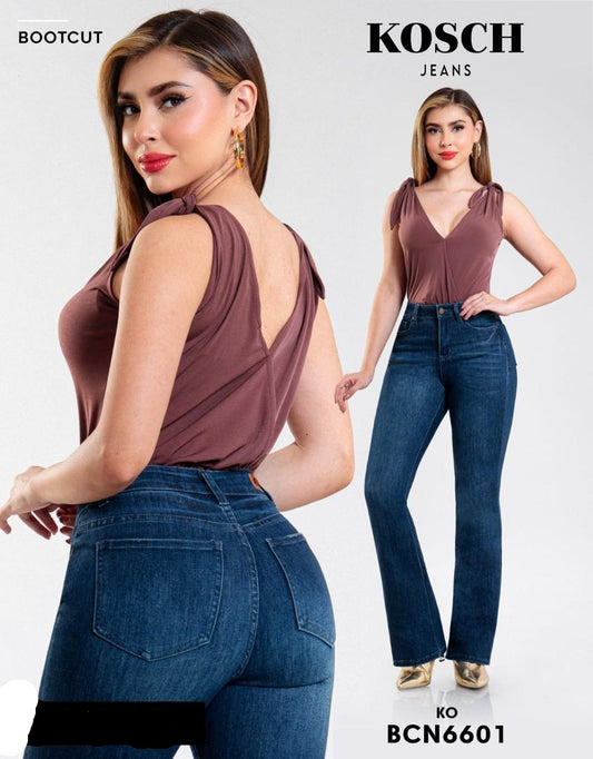 Pantalon Para Mujer Marca Kosch Mezclilla BCN6601 Azul