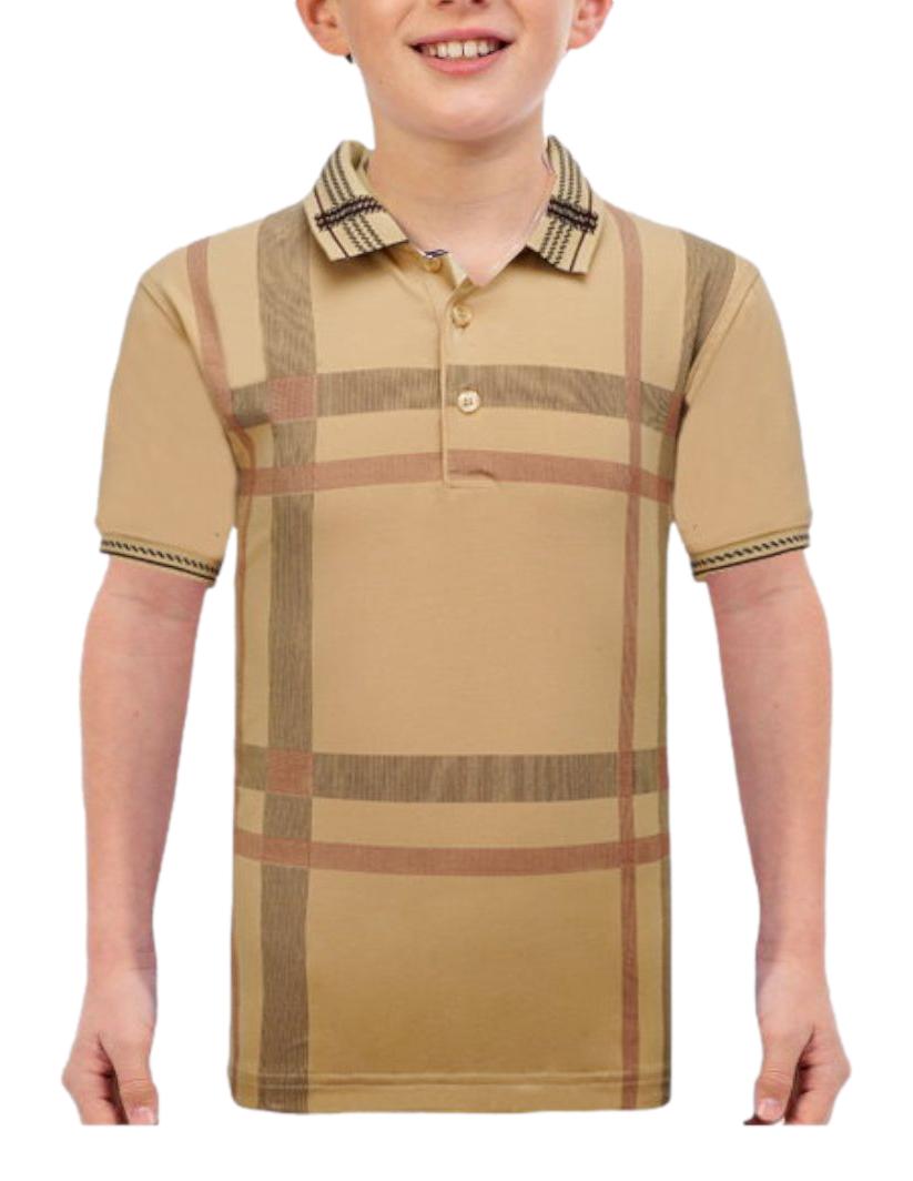 Playera Para Niño Marca Pavini BP-096 Beige