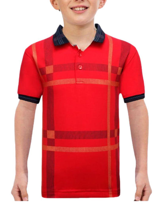 Playera Para Niño Marca Pavini BP-096 Red