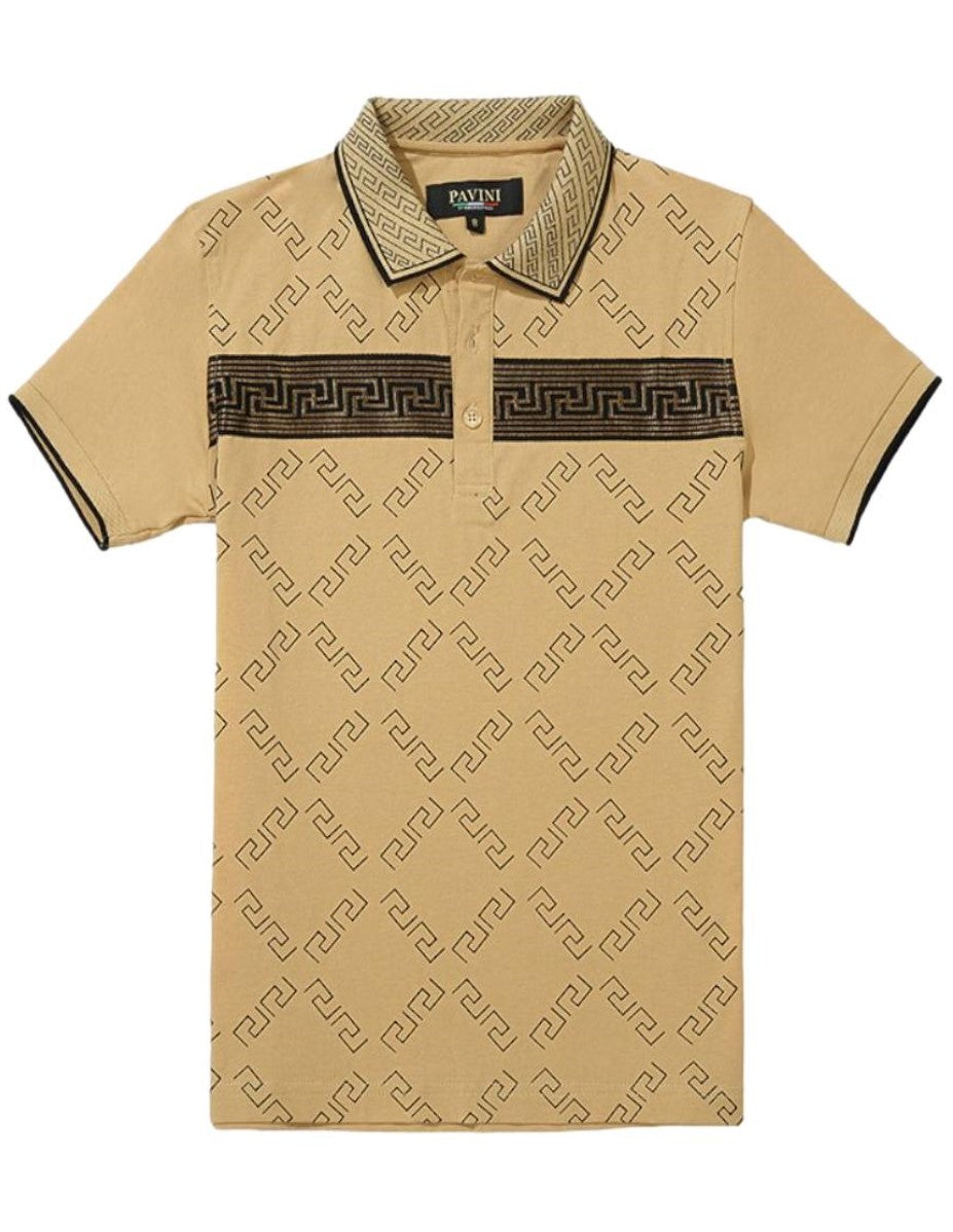 Playera Para Niño Marca Pavini BP-097 Beige