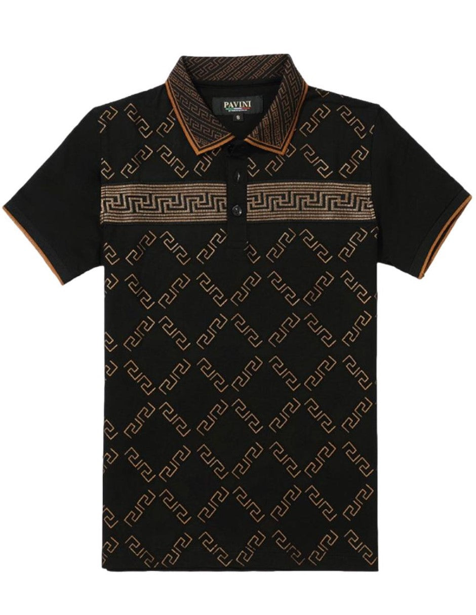 Playera Para Niño Marca Pavini BP-097 Black