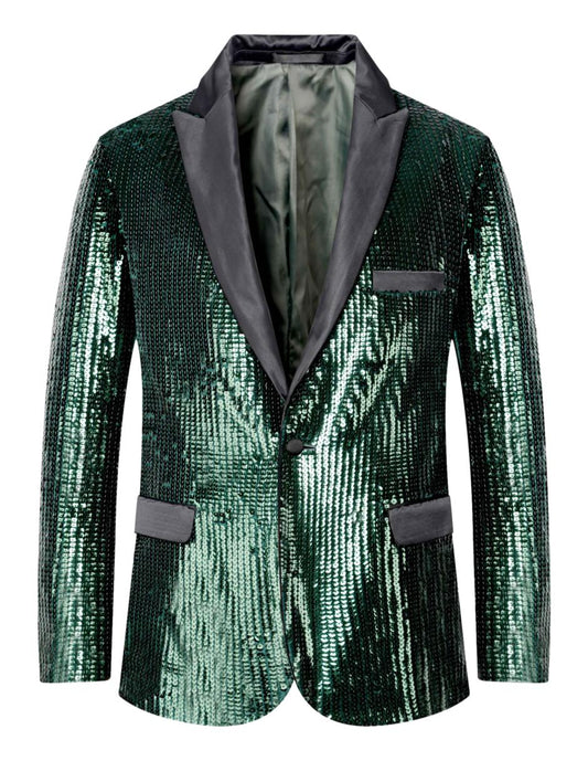 Saco De Lentejuela Para Hombre Marca Pavini BS-023 Verde