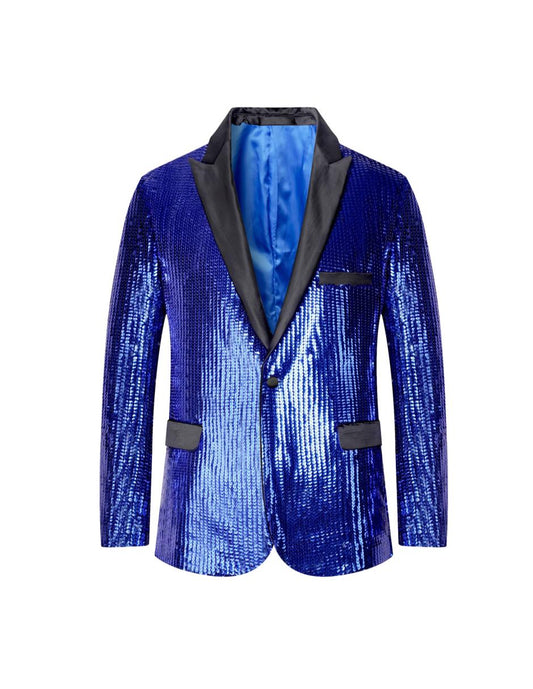 Saco De Lentejuela Para Hombre Marca Pavini BS-023 Azul