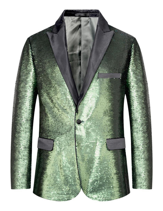 Saco De Lentejuela Para Hombre Marca Pavini BS-024 Verde